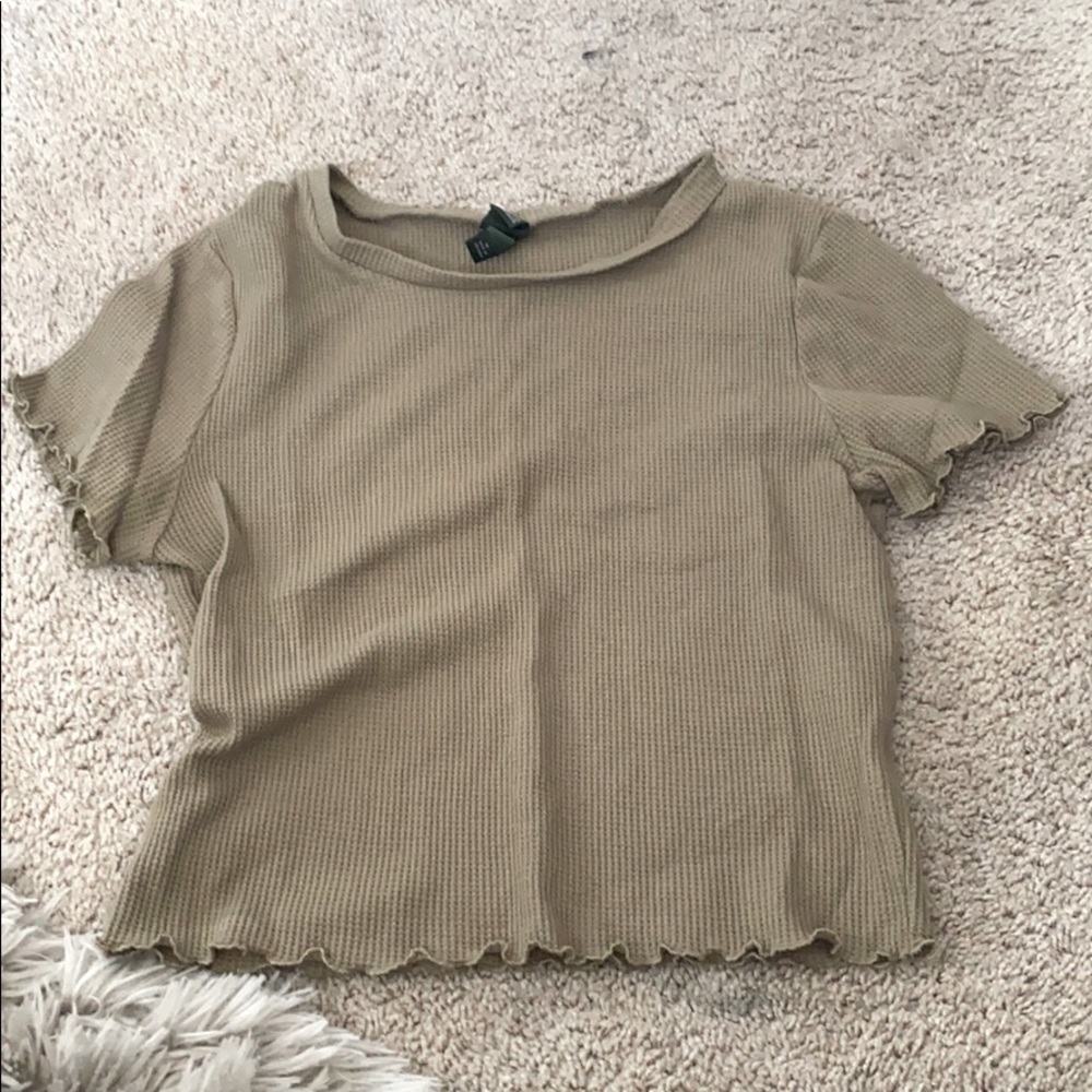 Textured green top
